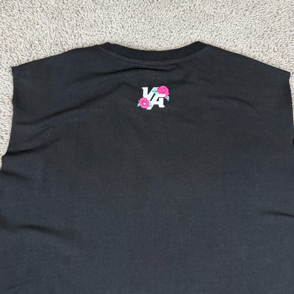 YoungLA Shirt Mens Small Black Pink Tie Dye Hummingbird Floral Graphic Tank Top - Picture 8 of 12